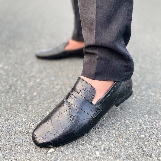 LE Pure Leather Handmade Laser Formal Shoe - 227