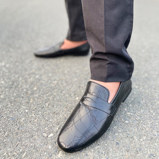 LE Pure Leather Handmade Laser Formal Shoe - 227