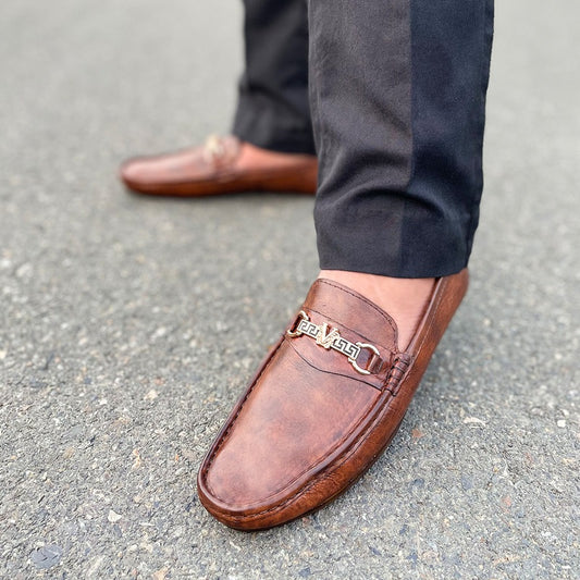 LE Pure Leather Handmade Gucciana Loafer - 625
