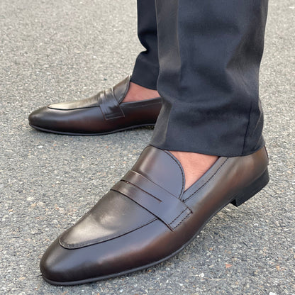 LE Premium Leather Toned Penny Formal Shoe  803