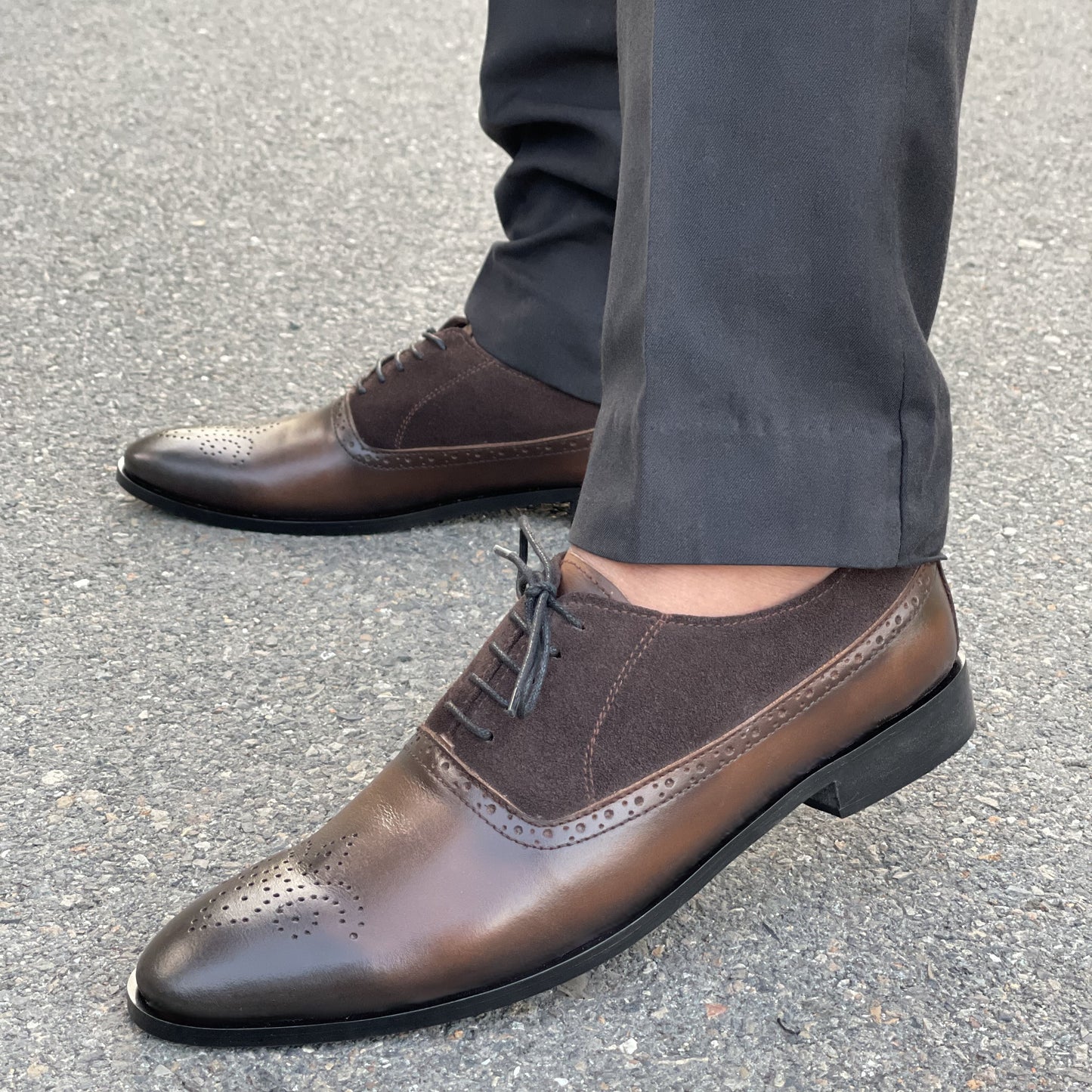 LE Premium Leather Sued Formal Shoe - 807