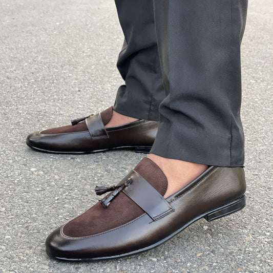 LE Premium Cow Leather Suede Tusle Formal Shoe - 229