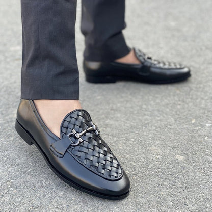 LE Premium Leather Formal Woven Shoe JH 223