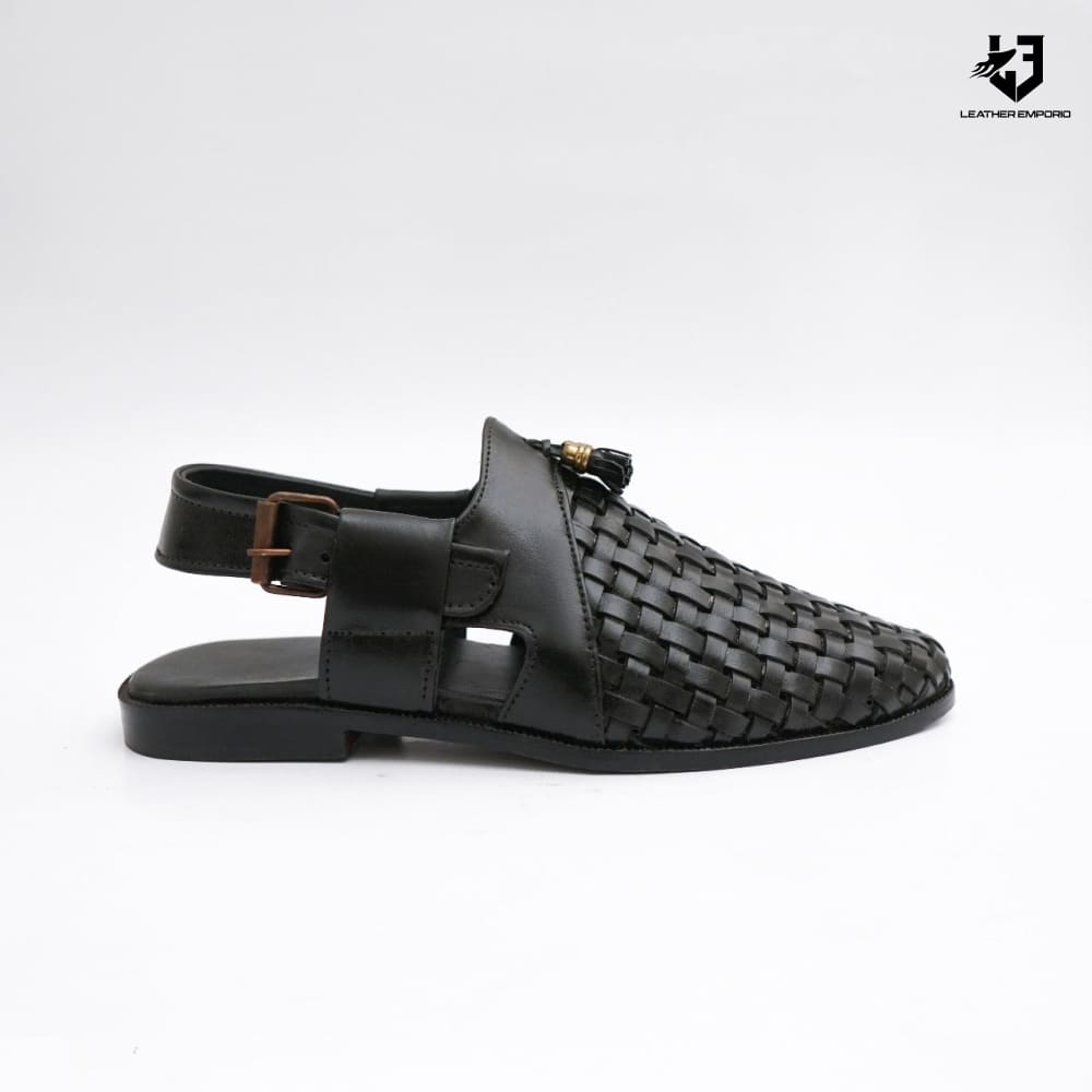 Le Handmade Pure Leather Vintage Black-9230 Sandle