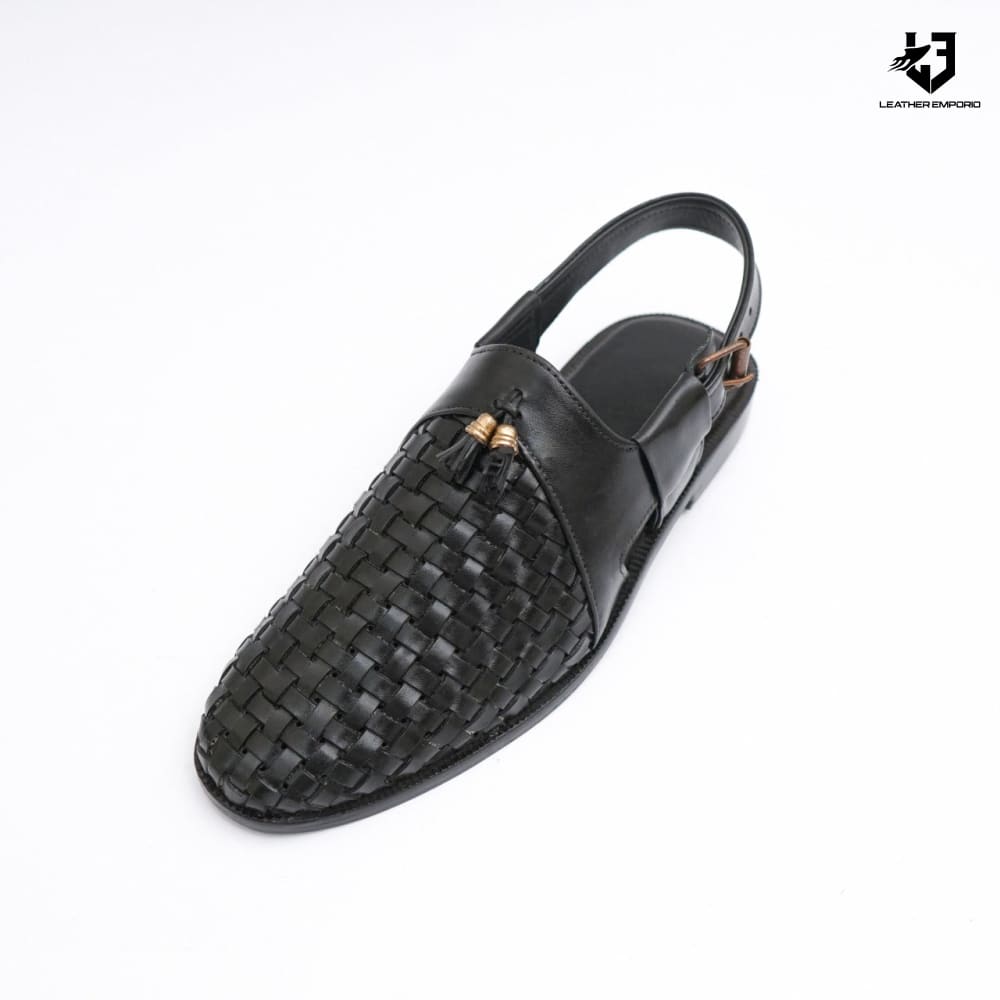 Le Handmade Pure Leather Vintage Black-9230 Sandle