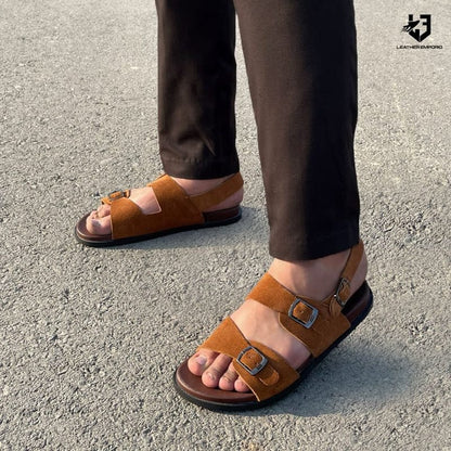 Le Handmade Suede Leather Sandal-1024 Sandal