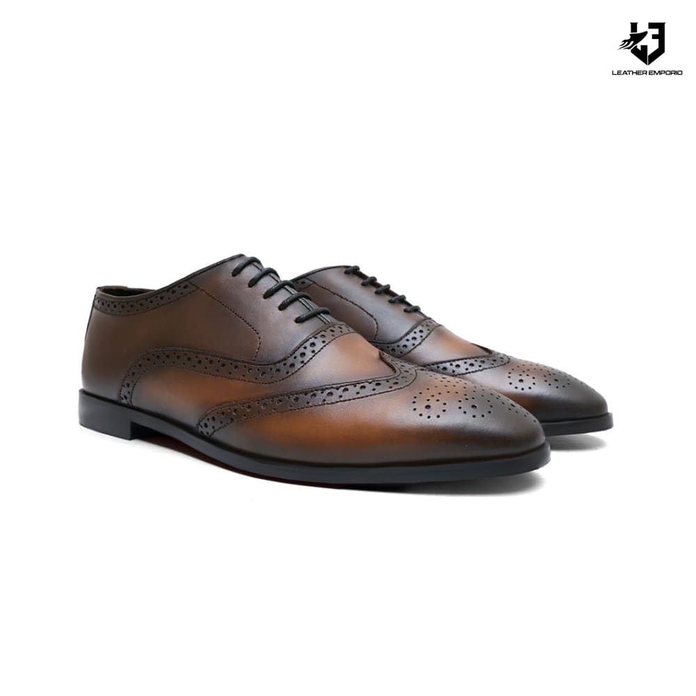 Le Premium Leather Oxford Bronzy - 809 Casual Shoes