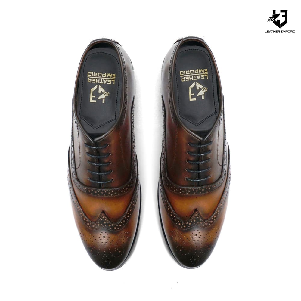 Le Premium Leather Oxford Bronzy - 809 Casual Shoes