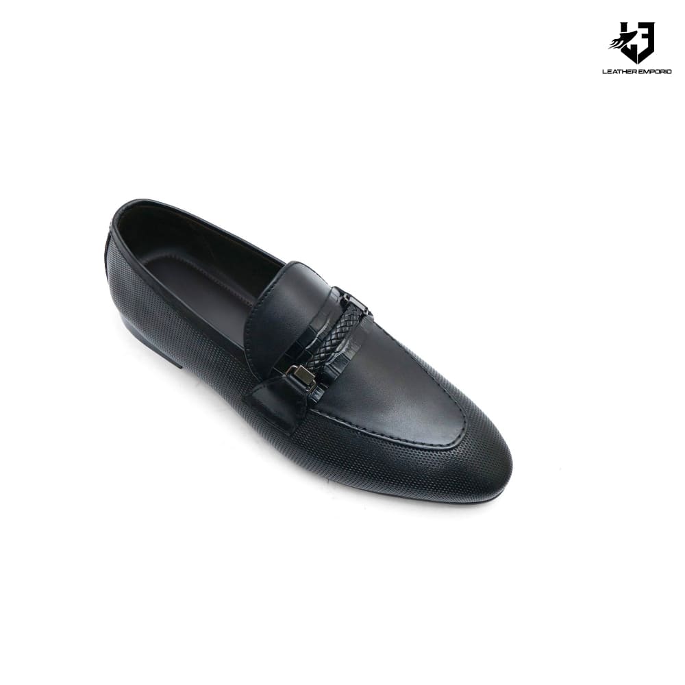 Le Premium Leather Shoe Strip Black - 805 Formal Shoes