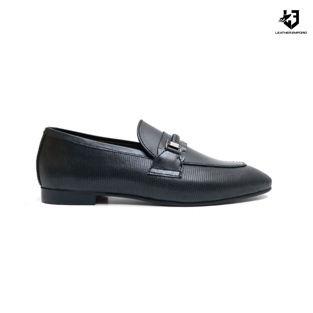 Le Premium Leather Shoe Strip Black - 805 Formal Shoes