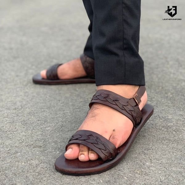 Le Pure Leather Handmade Chain Strap-302 Sandal