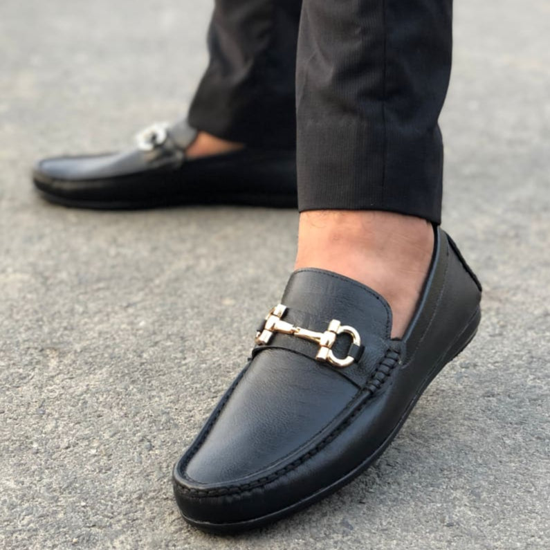 Le Pure Leather Handmade Classic Black-609 Casual Shoes