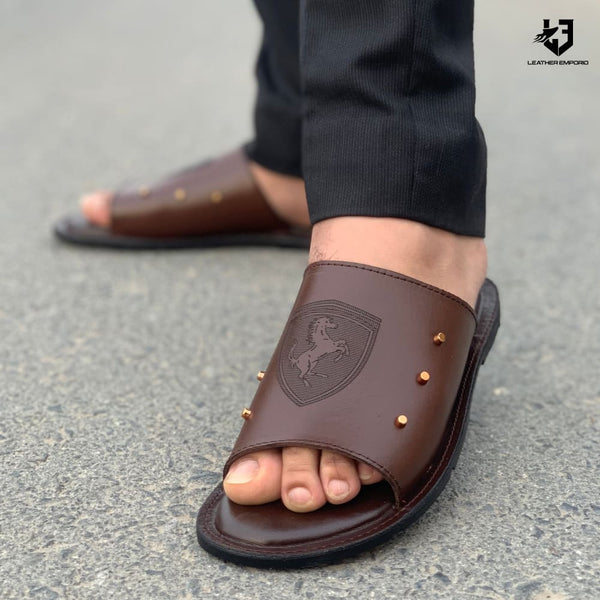 Le Pure Leather Handmade Darwin Brown-502 Slipper