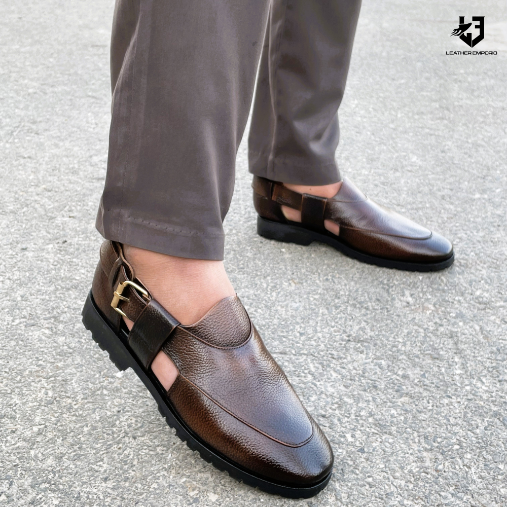 LE Pure Leather Handmade Genos -340 Sandal peshawari
