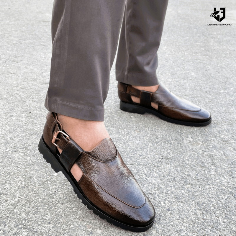 LE Pure Leather Handmade Genos -340 Sandal peshawari