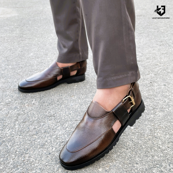 LE Pure Leather Handmade Genos -340 Sandal peshawari