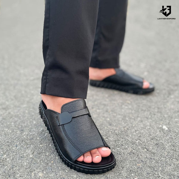 LE Pure Leather Handmade High Sole Slipper WL 526 Slipper