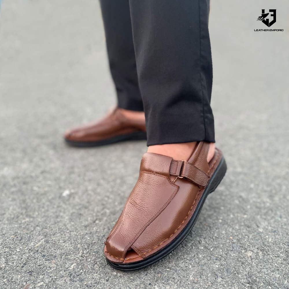 LE Pure Leather Handmade Hushler WL 345 Sandal peshawari