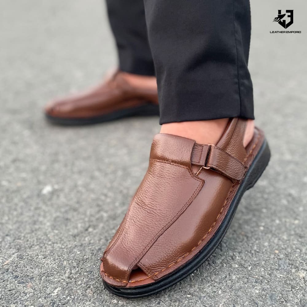 LE Pure Leather Handmade Hushler WL 345 Sandal peshawari