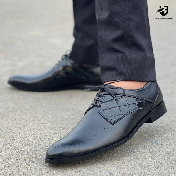 Le Pure Leather Handmade Nova Black-159 Formal Shoes