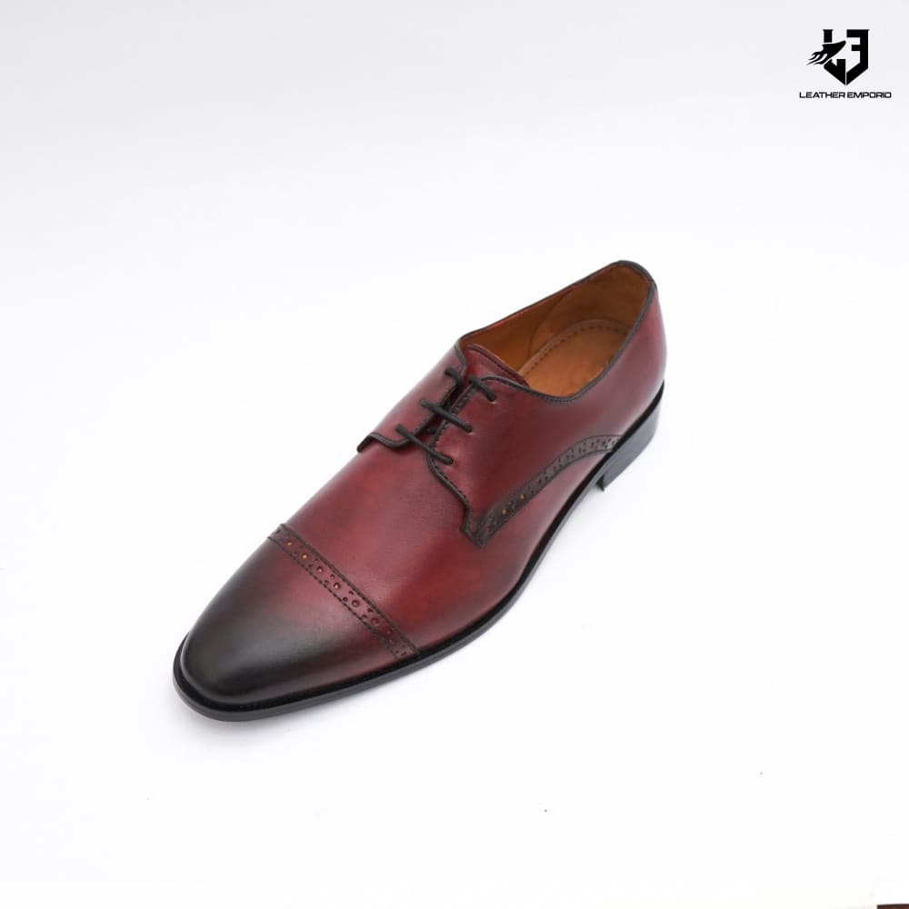 Le Pure Leather Handmade Oxford Oxblood-9228 Formal Shoes