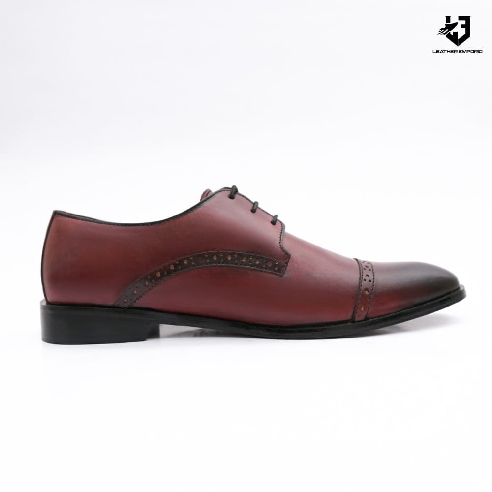 Le Pure Leather Handmade Oxford Oxblood-9228 Formal Shoes