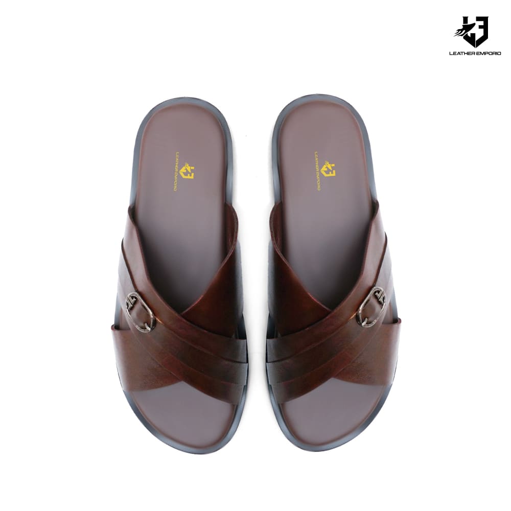 Le Pure Leather Handmade Slipper Cross Fit- 510