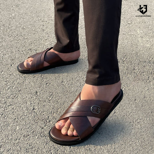 Le Pure Leather Handmade Slipper Cross Fit- 510