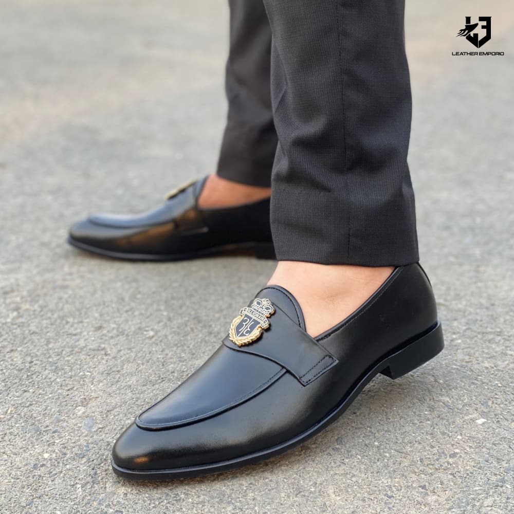 Le Pure Leather Handmade Voltis Black-123 Formal Shoes