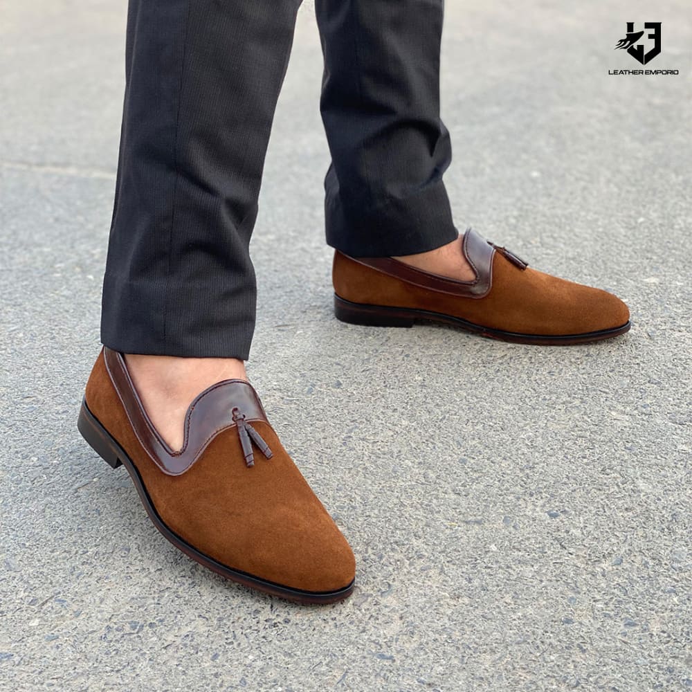 Le Pure Suede Leather Handmade Avaton Formal Shoes