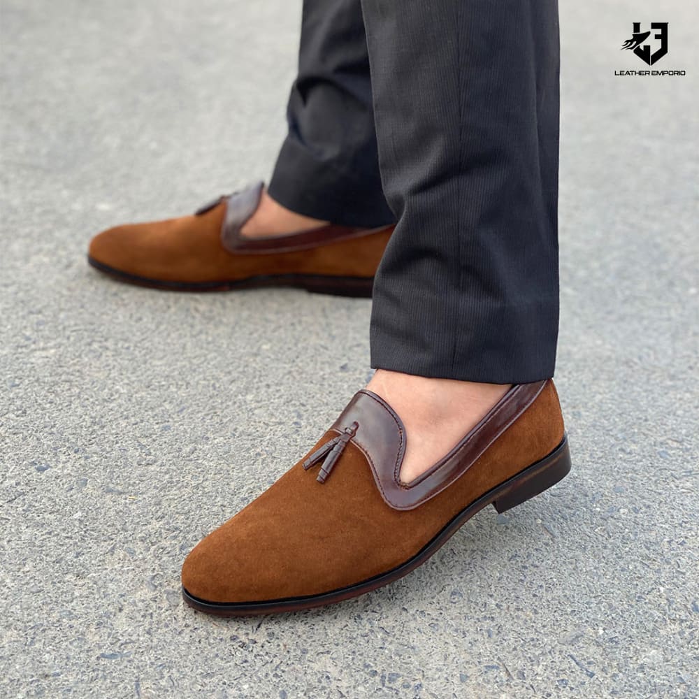 Le Pure Suede Leather Handmade Avaton Formal Shoes