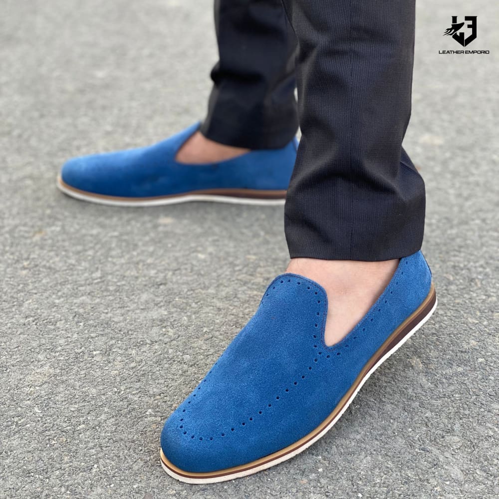 Leather Emporio Pure Hand Made Blue Bird-166 Casual Shoes