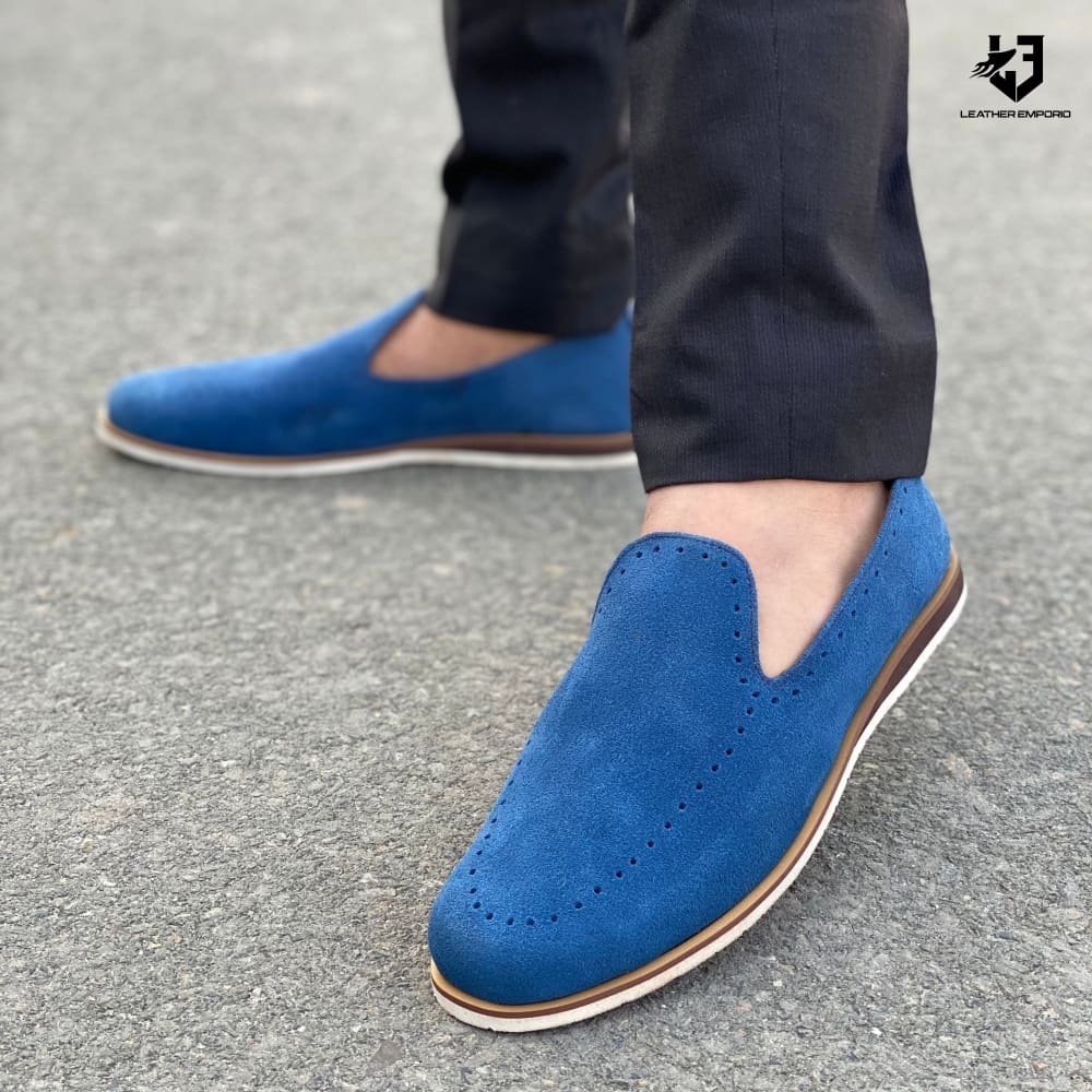 Leather Emporio Pure Hand Made Blue Bird-166 Casual Shoes